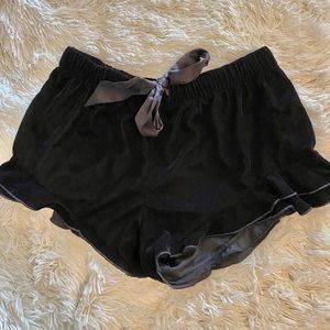 Victoria Secret Velvet Ruffle Shorts